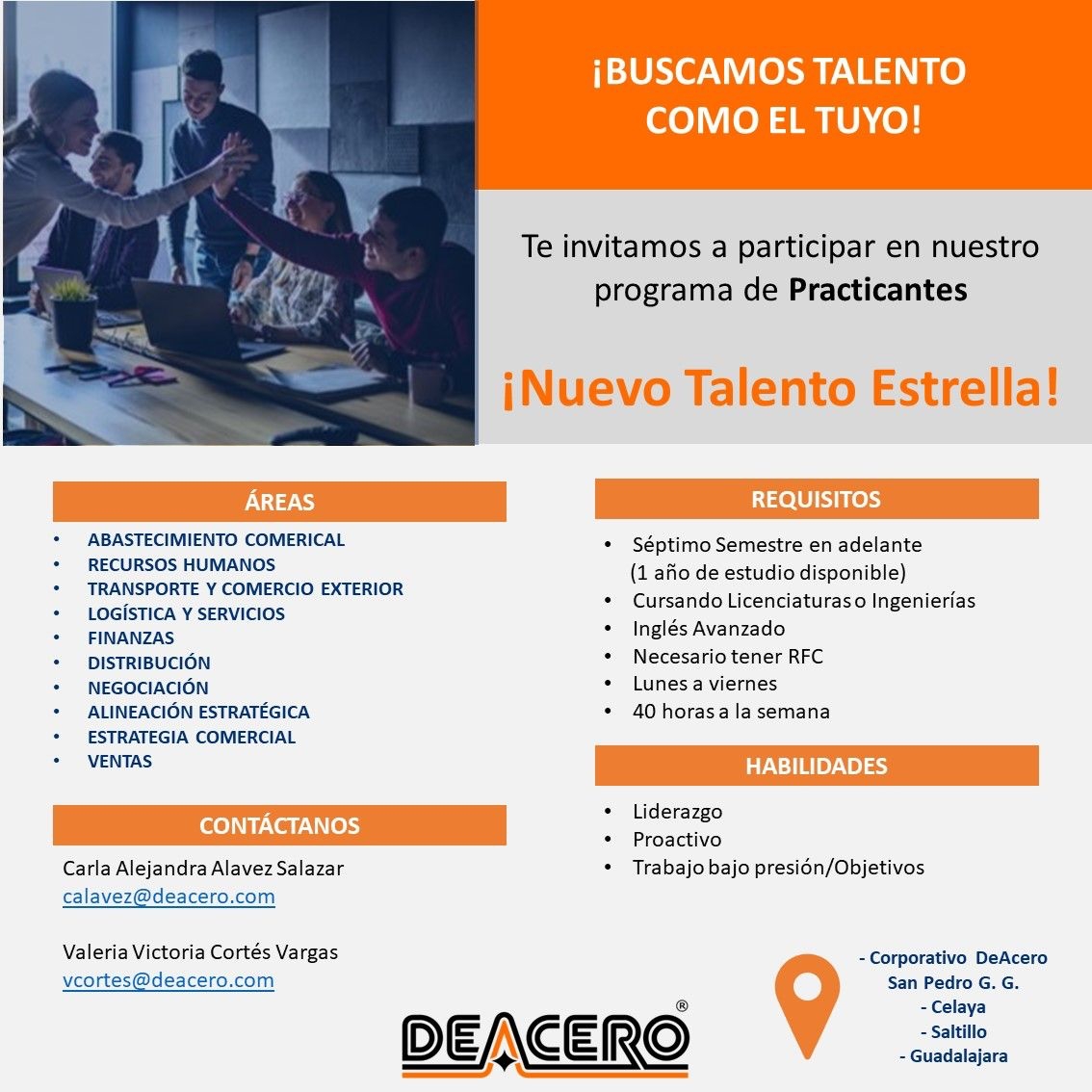 Vacante laboral DeAcero