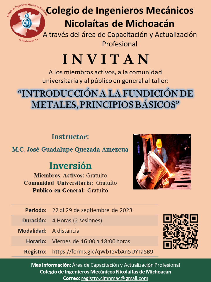 Curso de Fundici&oacute;n de  metales.